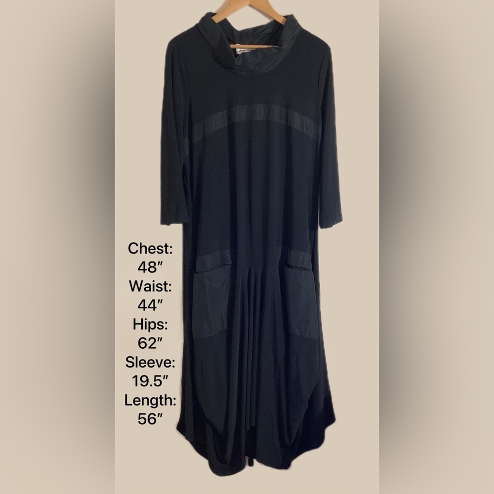 Joseph Ribkoff Lagenlook Black Dress Style 233110 Size 16 - Picture 5 of 16